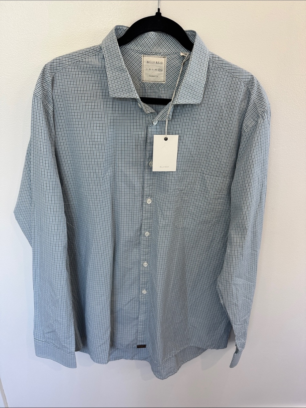 NWT Billy Reid cotton plaid button down long sleeve work casual John T shirt XX